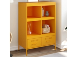 Vidaxl Móvel Alto 68x39x101,5 Cm Aço Amarelo Mostarda