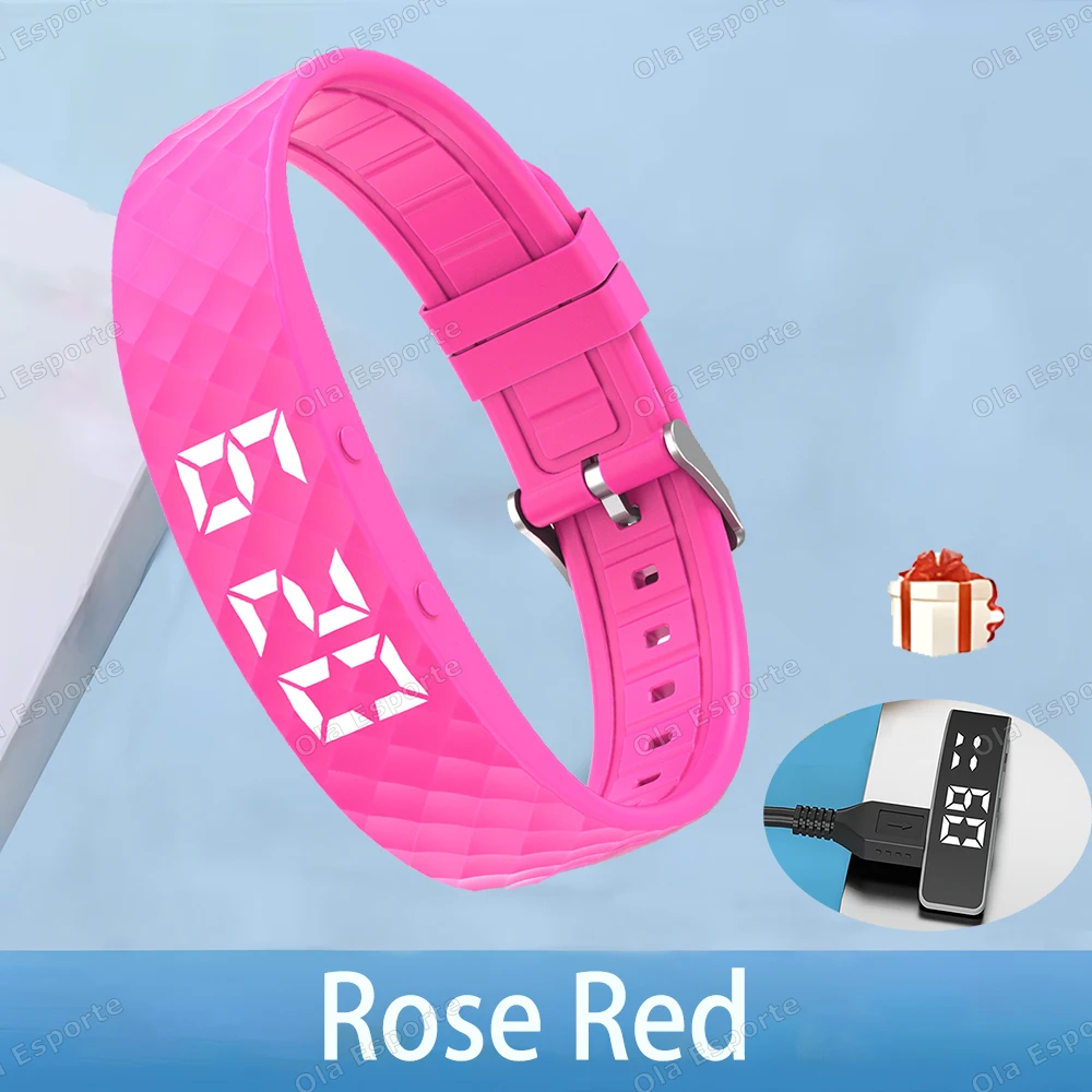 (vermelho) Rastreador De Atividades Físicas Com Alarme Vibratório, Monitoramento Do Sono E Pedômetro.