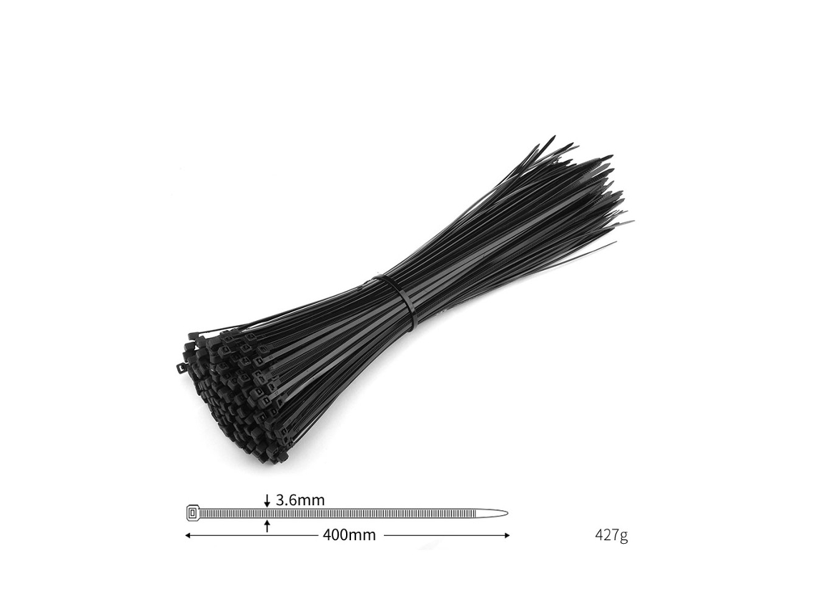 Pacote Com 250 Unidades, Abraçadeiras De Nylon Pretas Resistentes(40