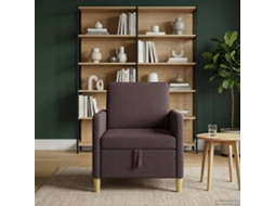 Vidaxl Sofa Com Armazenamento Marrom Escuro 72 X 78 X 87 Cm Poliéster