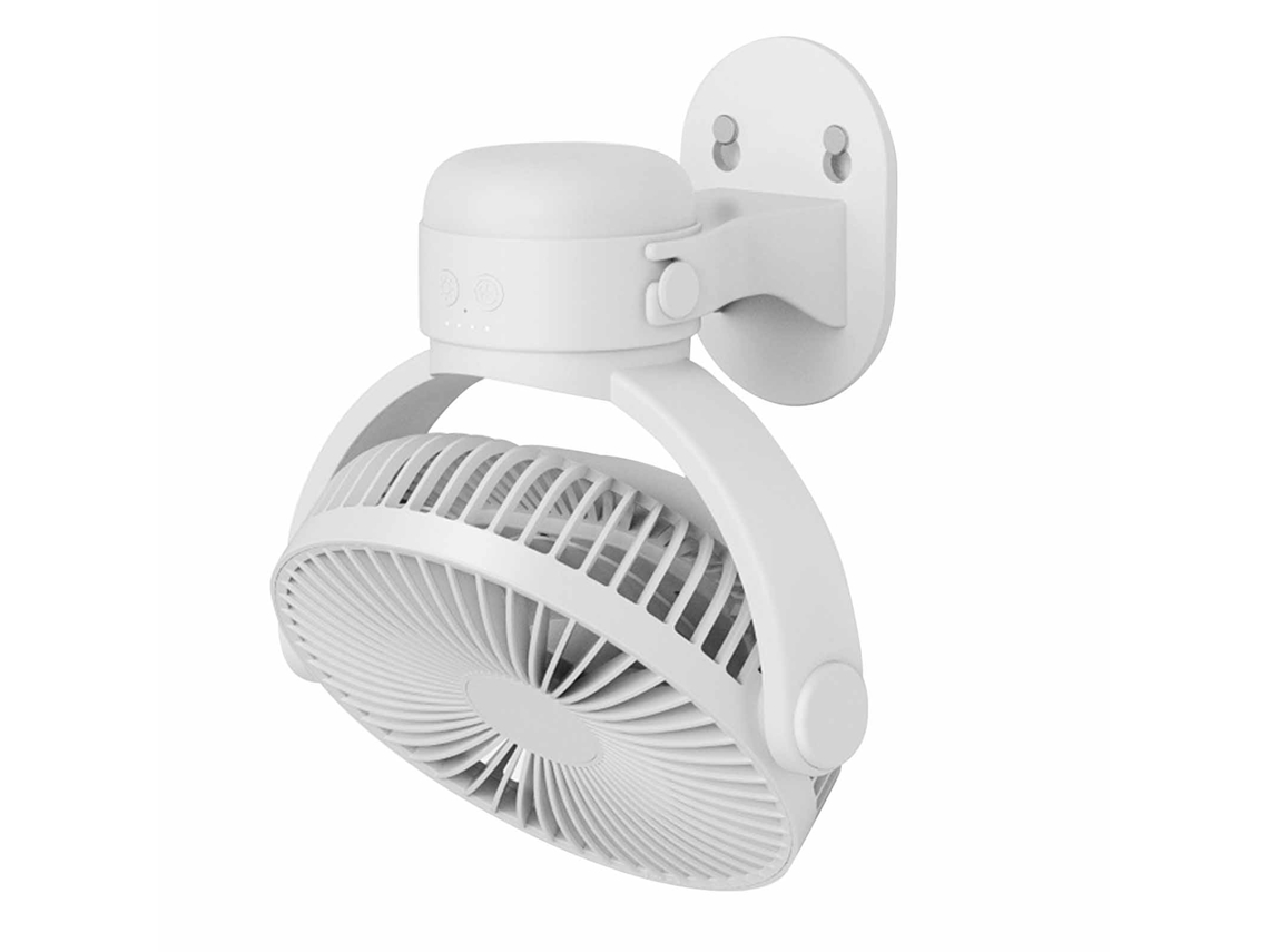 Ventilador De Parede Recarregável Oscilante Laxiscreed Ideal Para Quarto, Cozinha E Casa De Banho