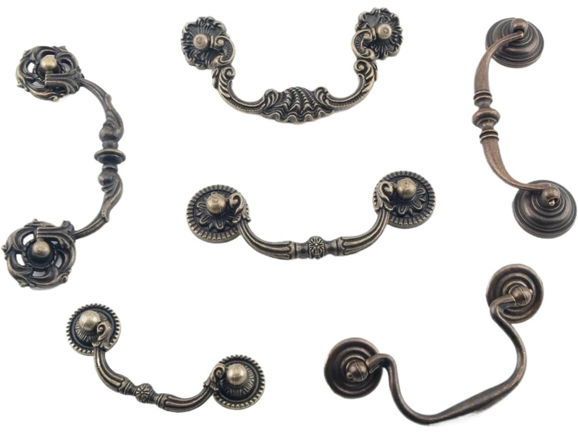 1 Peça De Puxador Para Móveis Em Liga Zinco Bronze, Para Armário De Cozinha, Gaveta Ou Mesa De Cabeceira 8157-76