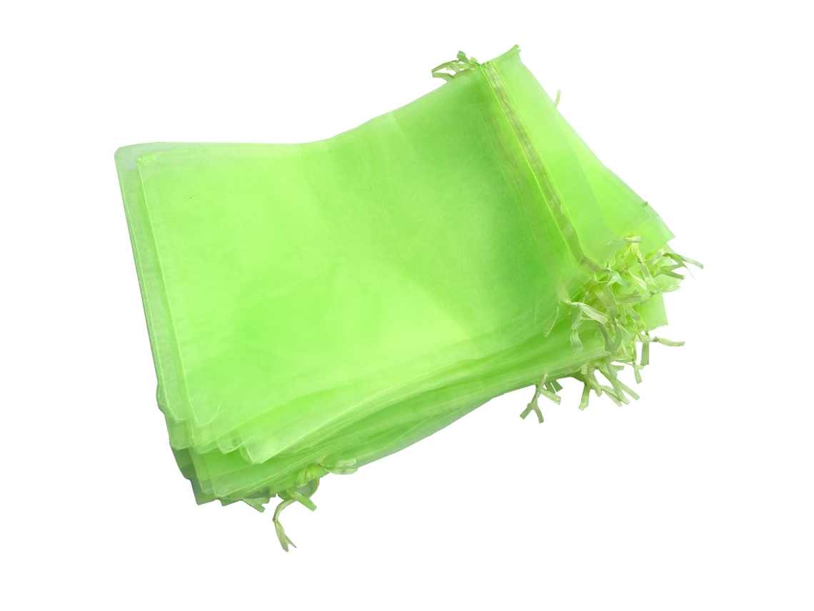 Bolsas Protectoras para Uvas, 100 Unidades - Bolsas de Organza Transpirables de 30x40cm con Cordón, Protección contra Avispas y Pájaros para Racimos de Uvas