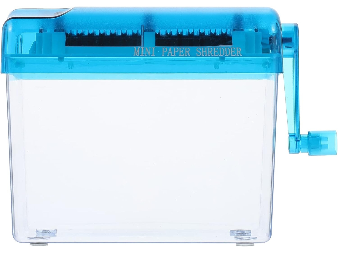 Déchiqueteuse Manuelle Compacte Accessoire Pratique For Papers Et Documents Boîte À Poussière