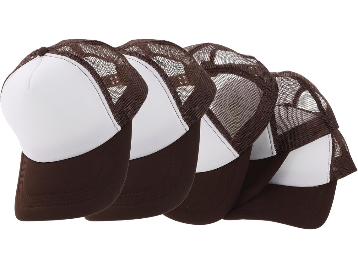 Conjunto De 5 Bonés De Beisebol Estilo Caminhoneiro Personalizáveis Por Sublimação, Tamanho Ajustável.