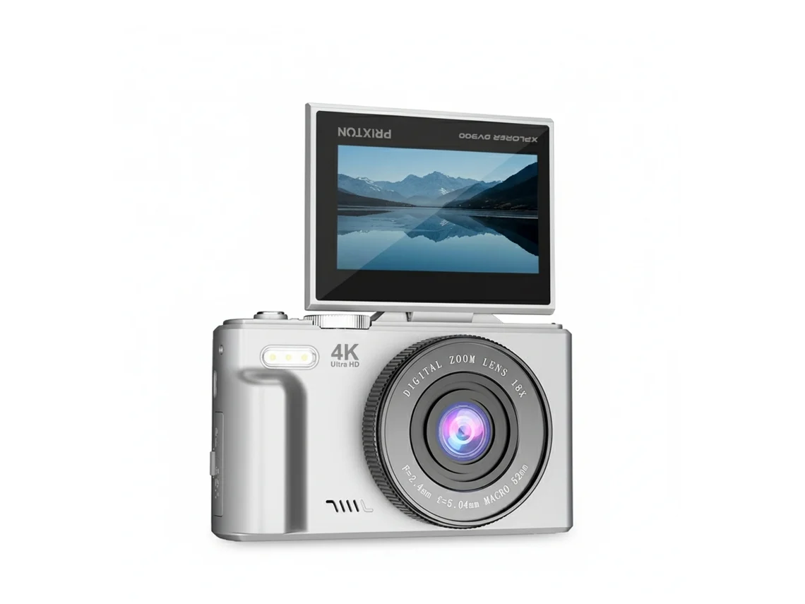 Câmera Digital prixton Xplorer Dv900 (4k - Pantalla Flip - Prata)