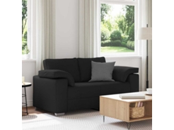 Vidaxl Sofá De Dois Lugares Preto 160 Cm Tecido