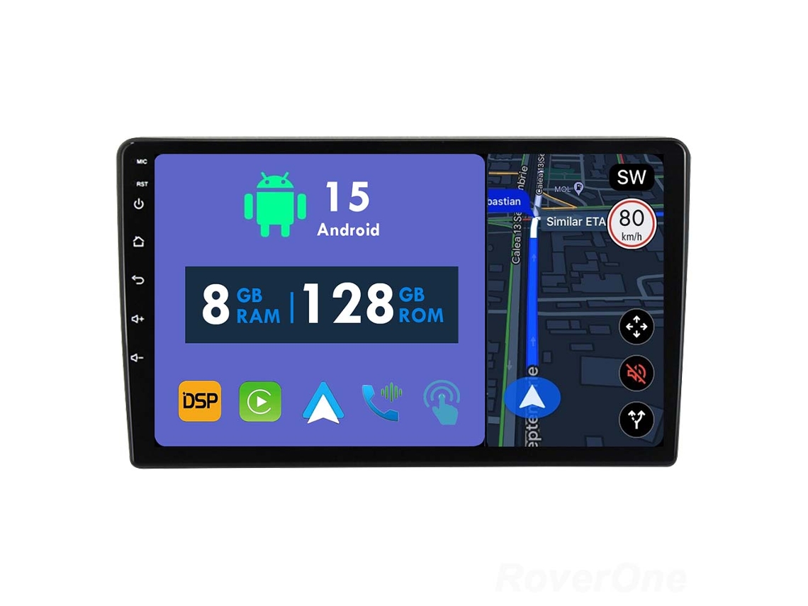 Auto Rádio Carro Bluetooth Autoradio 8GB RAM 128G ROM CarPlay Navegação GPS Ecrã Táctil RoverOne para Hyundai Azera Grandeur TG 2005-2010  