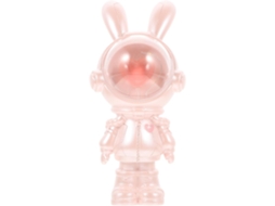 Estatueta de Coelhinhos Espaciais Brilhantes da Healeved, em Resina Rosa, para Decoração de Mesa e como Luminária CHABERLU