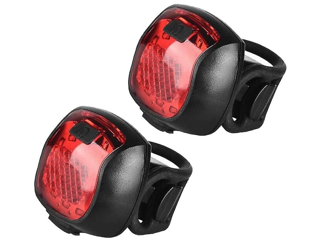 2 Lanternas Traseiras Bicicleta Ipx8 Vermelha