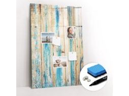 Quadro Magnético De Parede Madeira Envelhecida Para O Corredor Espelharte (60x90 Cm)