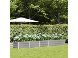 Vidaxl Floreira Cinzento-claro 400 X 80 X 45 Cm Aço