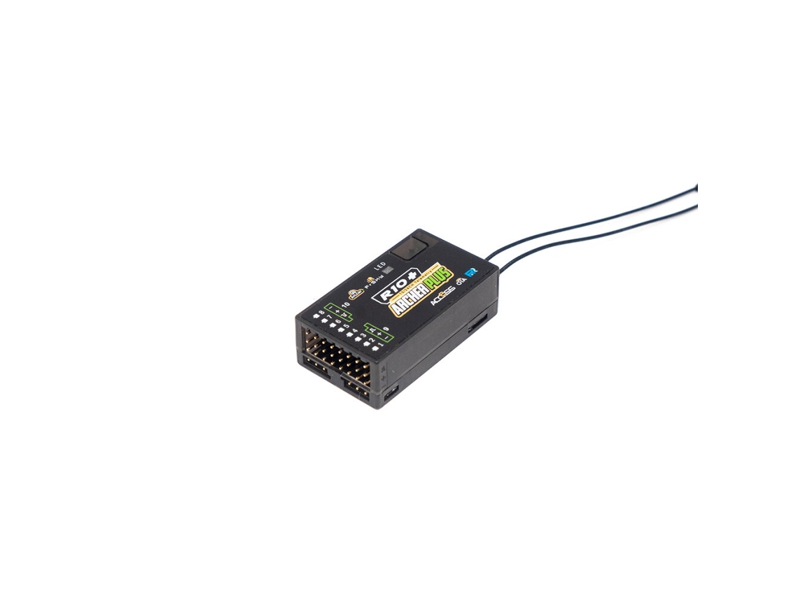 Receptor Rc Frsky Archer Plus R10+ 2.4ghz Access Accst com Modo D16 e Função Ota para Transmissores Rc Frsky Taranis X9d/x9d Plus/x9e/x lite/q X7 MDUG