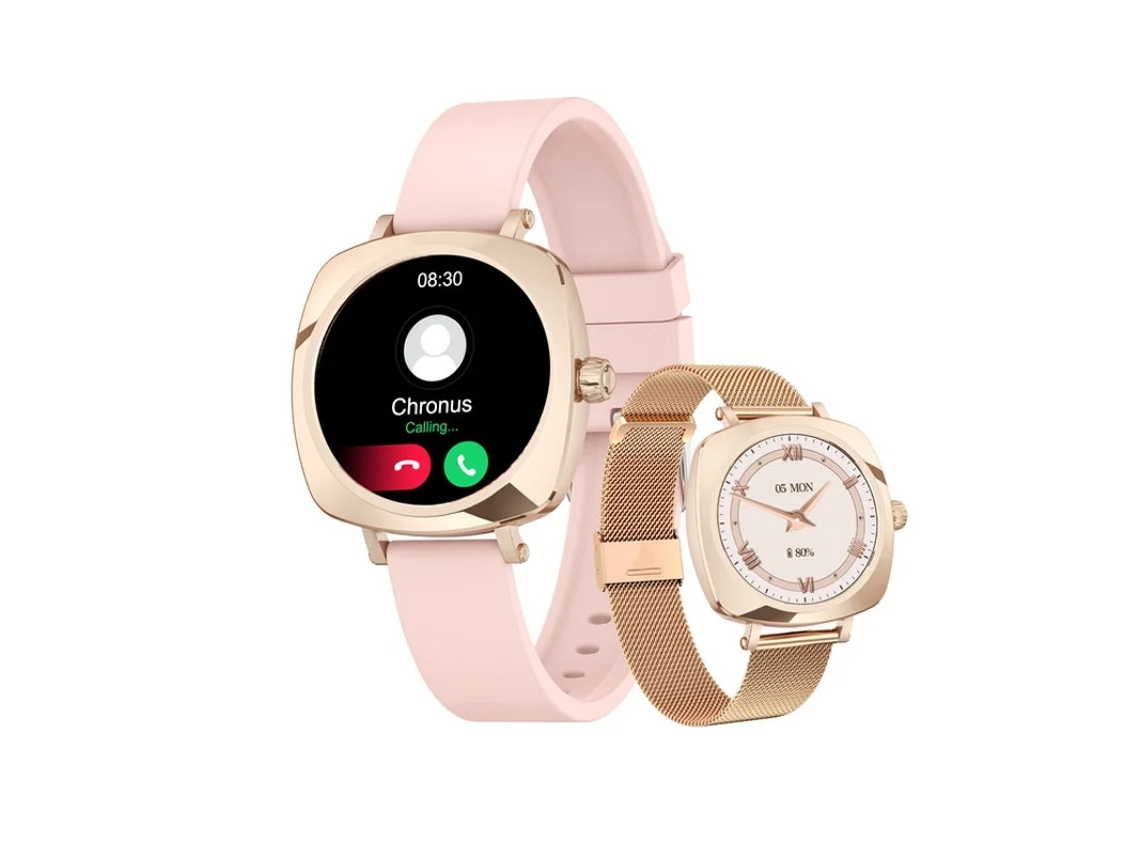 Smartwatch 119 Amoeled Com Monitor De Saúde Feminina Com Android Ios Rose Gold Bestvite Lc605