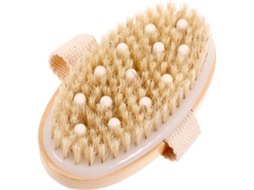 Escova De Banho Massageadora Valiclud Com Cabeça Borracha E Cerdas Naturais Bambu, Escova Corporal Esfoliante Para Pele