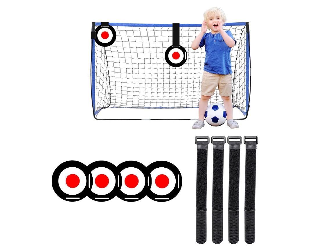Conjunto De Alvos De Futebol Com 4 Peças: Equipamento De Treino Que Inclui Alvos E Discos, Adequado Para Uso Doméstico.
