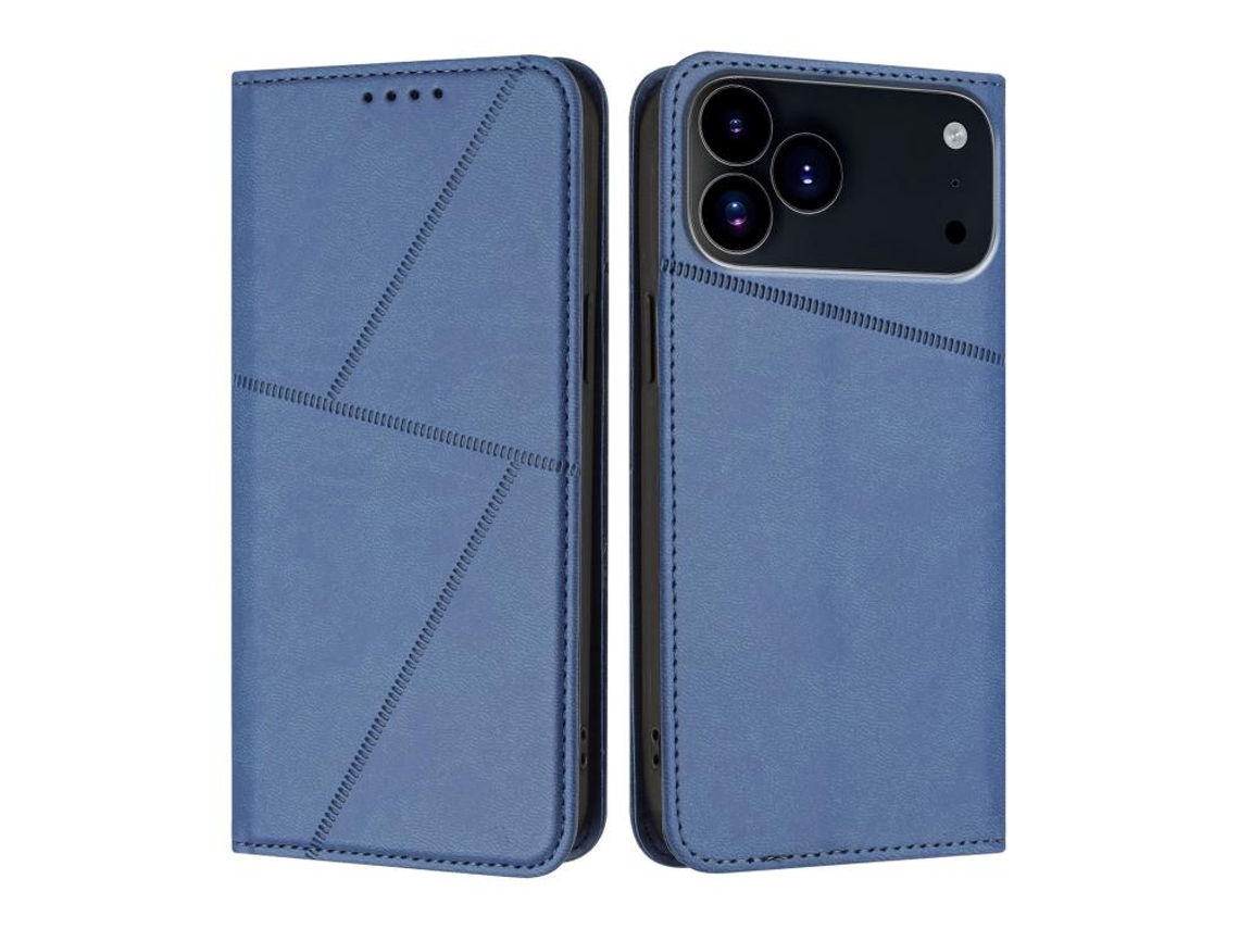 Capa De Couro Para Iphone 17 Pro Com Ímã Potente E Superfície Fosca.
