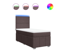 Box Spring Bed, Box Spring Beds Vidaxl Marrom Tecido (100 X 200 Cm)