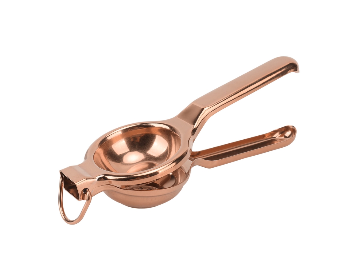 Espremedor De Limão Em Aço Inoxidável Com Cabo Ergonômico Ultralongo E Anel Elevação Para Cozinha, Cor Ouro Rosa