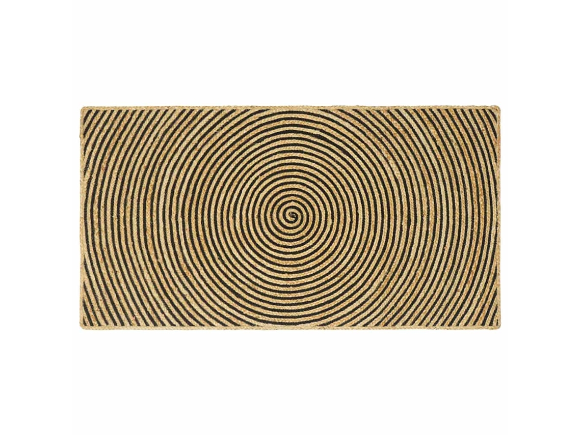 Vidaxl Tapete De Área Preto 100 X 200 Cm Juta