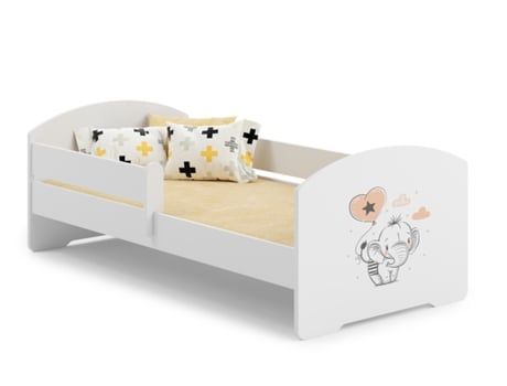 Cama de criança 140 x 70 colchão e estrado incluídos Kobi Luk Elephant