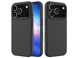 Capa De Silicone Para Iphone 17 Pro Max - Cor Sólida - Preta