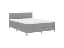 Conjunto 1 Cama Box Vidaxl Cinzento Tecido (160 X 200 Cm)