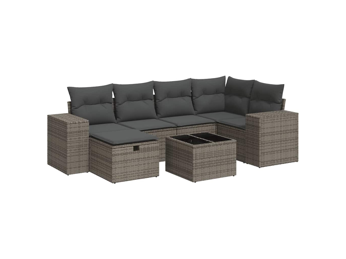 Garden Sofa Set, Garden Sofa Sets Vidaxl Cinzeto Rattan / Vime (n/a)