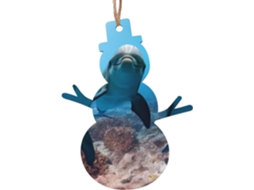 Decoração De Madeira Suspensa Com Motivo Delfim
