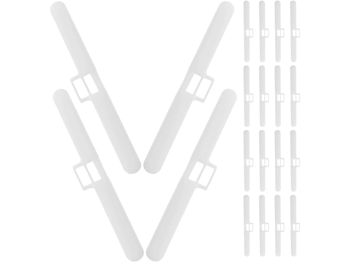 Clips Verticais Brancos Para Persianas De Plástico, Dupla Função, Silenciosos, Resistentes, 24 Peças, Para Instalação E