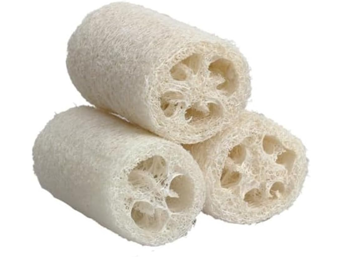 Pacote SFUSHOS com 50 esponjas esfoliantes de bucha vegetal biodegradáveis