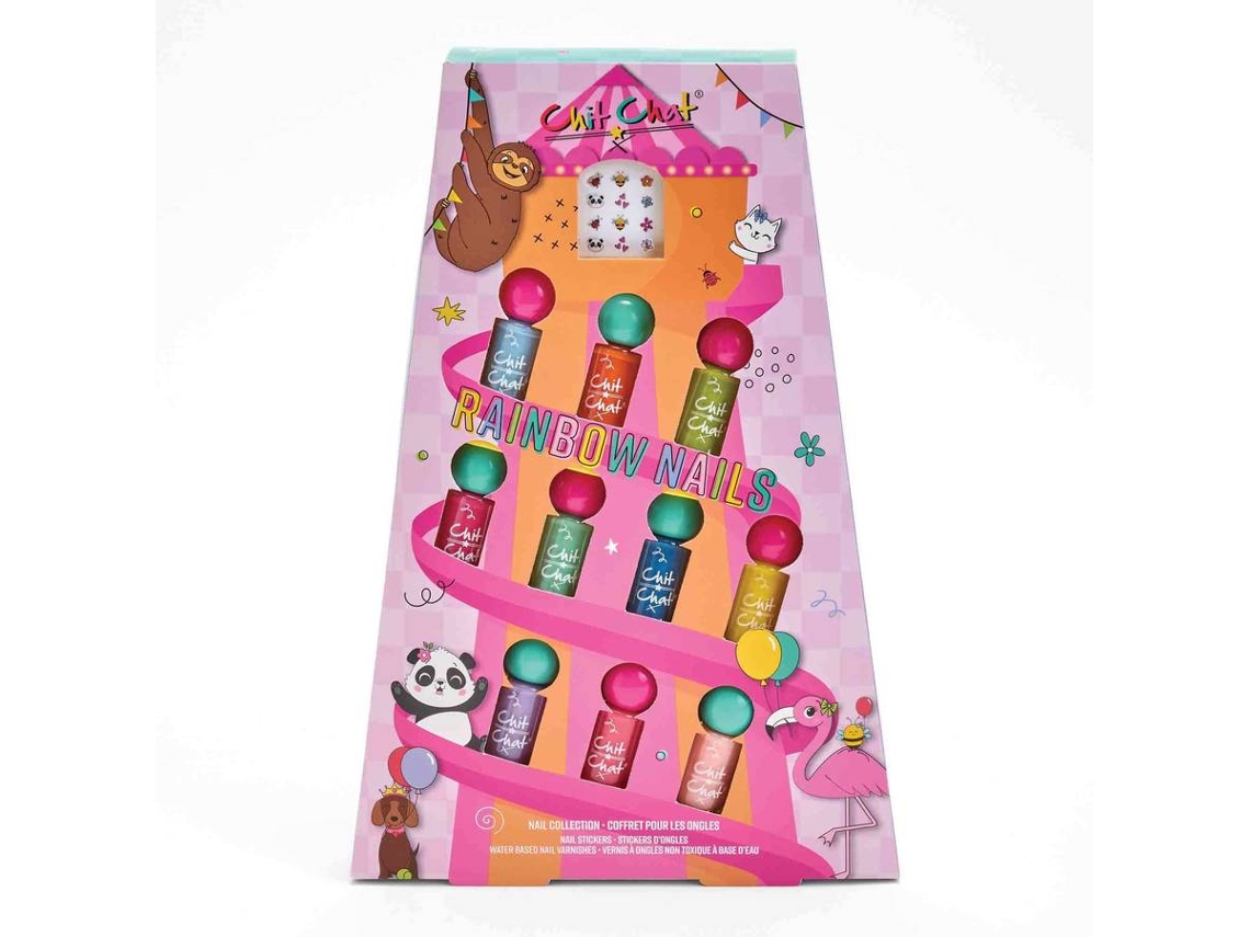 Conjunto de Maquilhagem de Unhas CHIT CHAT Rainbow Nails