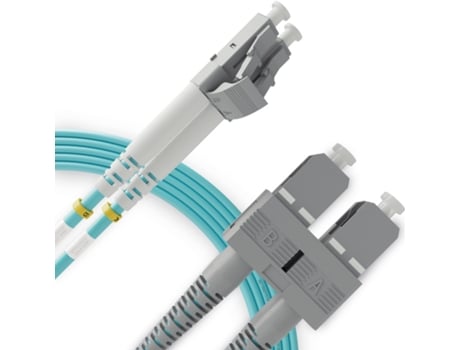 Cabo de fibra óptica duplex multimodo LC para SC OM4 (30 metros 1 unidade) Patch Cord de fibra óptica dupla UPC/UPC 50/125 40G (LSZH) BEYONDTECH