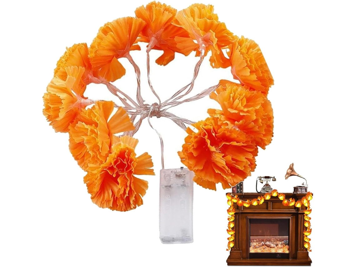 Guirlanda De Calêndulas Com Flores E Decorações Calêndulas.