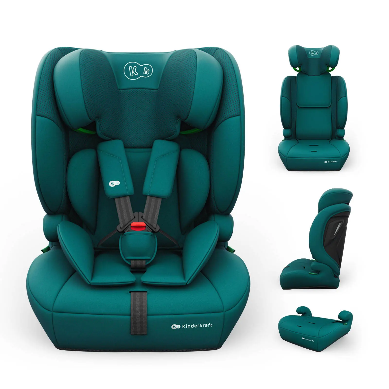 Cadeira Auto Kinderkraft COMFORT UP 2 PLUS sem ISOFIX com Cinto 3 Pontos e Encosto Ajustável Verde