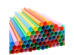300 Canudinhos de Plástico Extra Largos e Largos de 10,3 Polegadas para Batidos, Smoothies e Chás com Bolhas Multicoloridos Multicolor