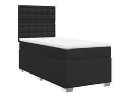 Box Spring Bed, Box Spring Beds Vidaxl Preto Couro Artificial (90 X 200 Cm)