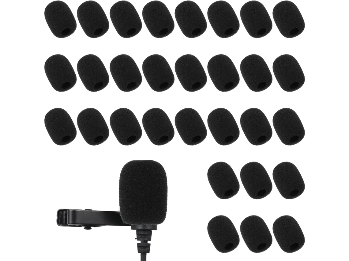 Capas de Espuma Antivento para Microfone e Headset, Filtro Pop de Substituição, 30 Peças AQUAFORGE