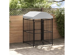 Vidaxl Canil De Exterior Com Telhado 120x120x150 Cm