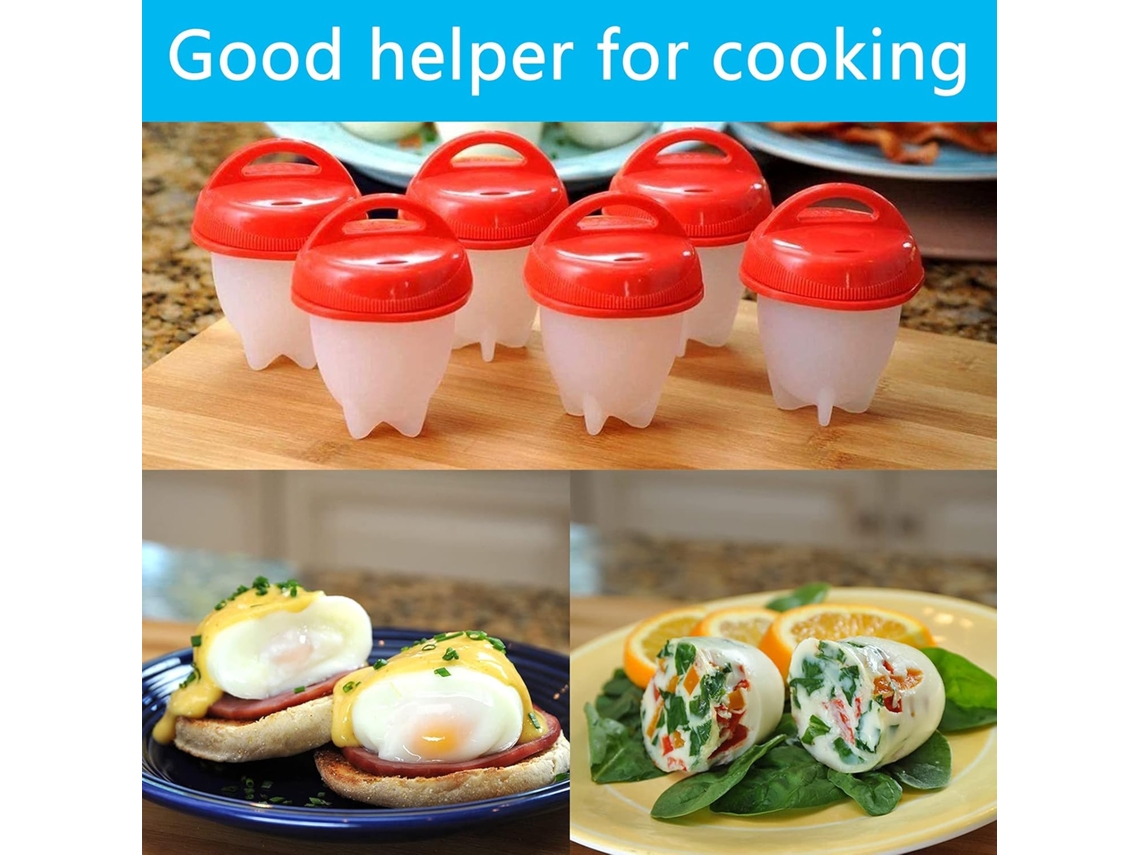 *conjunto De 6 Ovos Silicone Para Cozinhar Com Casca E Muito Mais*-aquaforge