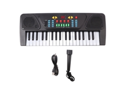 Teclado De Piano Infantil 37 Teclas Com Tom Real Multifuncional Brinquedo Educativo Musical Com Microfone Para Aprendizagem Precoce