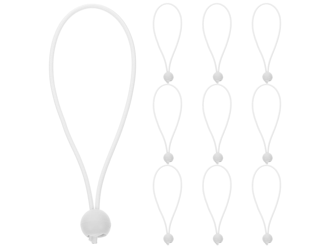 Pacote Com 10 Cordões Elásticos Com Bolas Para Fixação De Guarda-sóis De Exterior.