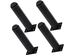 Pés De Metal Ajustáveis Sewacc Para Móveis, 180-320mm, Conjunto De 4 Peças, Em Aço Inoxidável Preto, Para Mesas, Sofás E