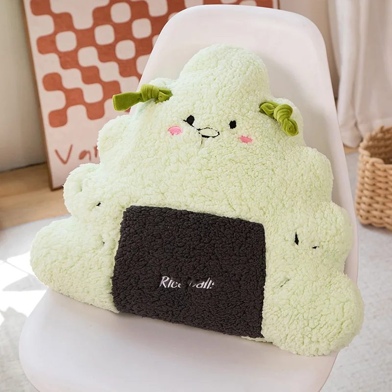 Almofada de Sofá em Formato de Bola de Arroz para Adultos, Estilo Japonês Fofo MDUG (verde 50cm)