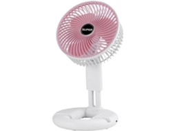 Mini Ventilador De Mesa Recarregável Via Usb, Com 3 Velocidades E