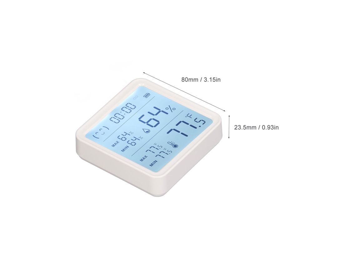 Laxiscreed Sensor Inteligente Sem Fios De Temperatura E Humidade Com Bluetooth E Tela De 3,5 Polegadas