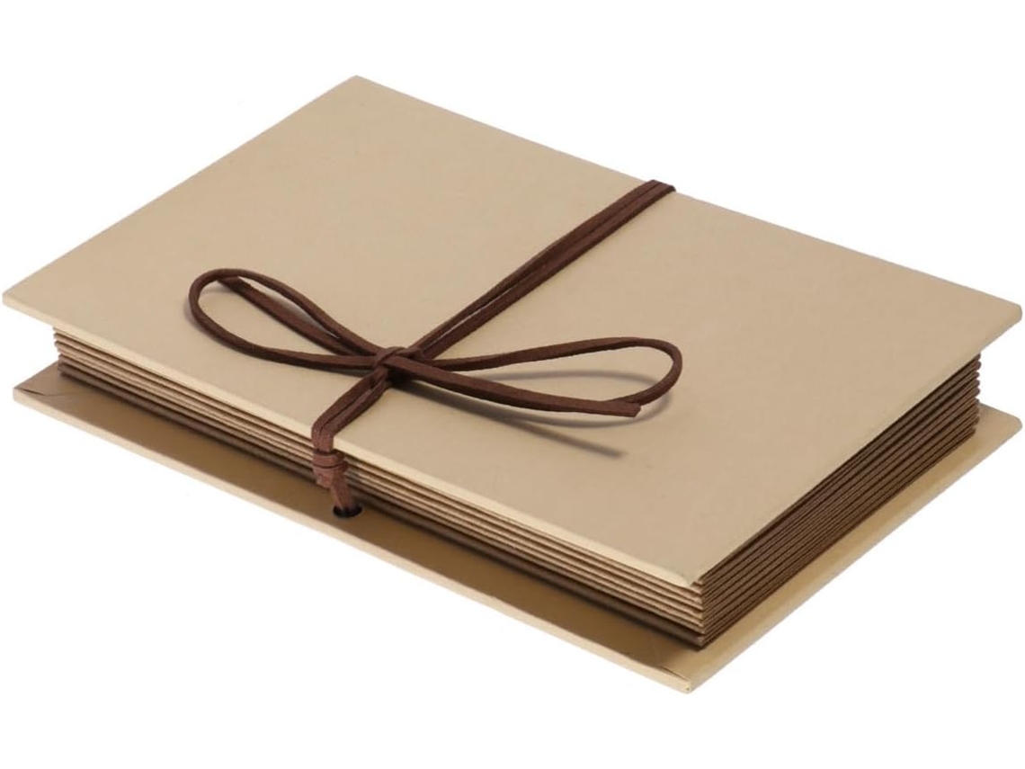 Álbum De Fotos Artesanal Em Formato De Acordeão, 15 Cm (6 Polegadas), 42 Páginas, Marrom.