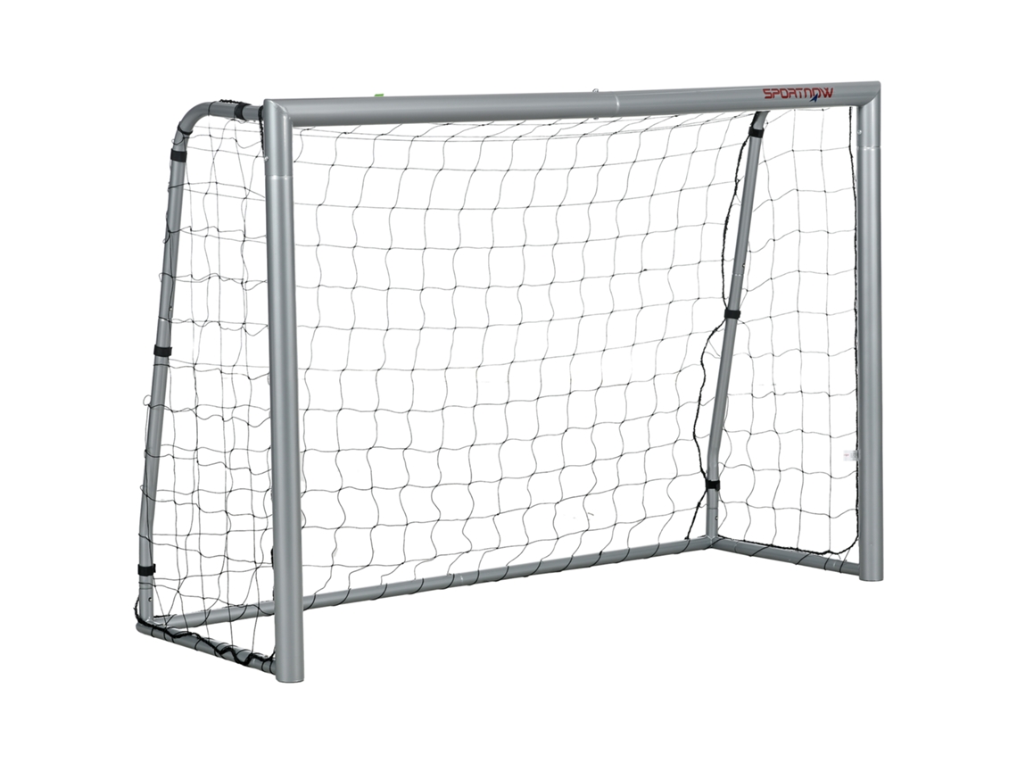 Trave De Futebol Cinza, 240x85x160 Cm, Com Parafusos E Pinos Incluídos, Em Pe E Metal.