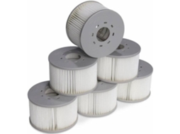 6 Peças de Cartucho de Filtro de Reposição compatível com Mspa (Ø10.6 cm) instalação simples AQUAFORGE