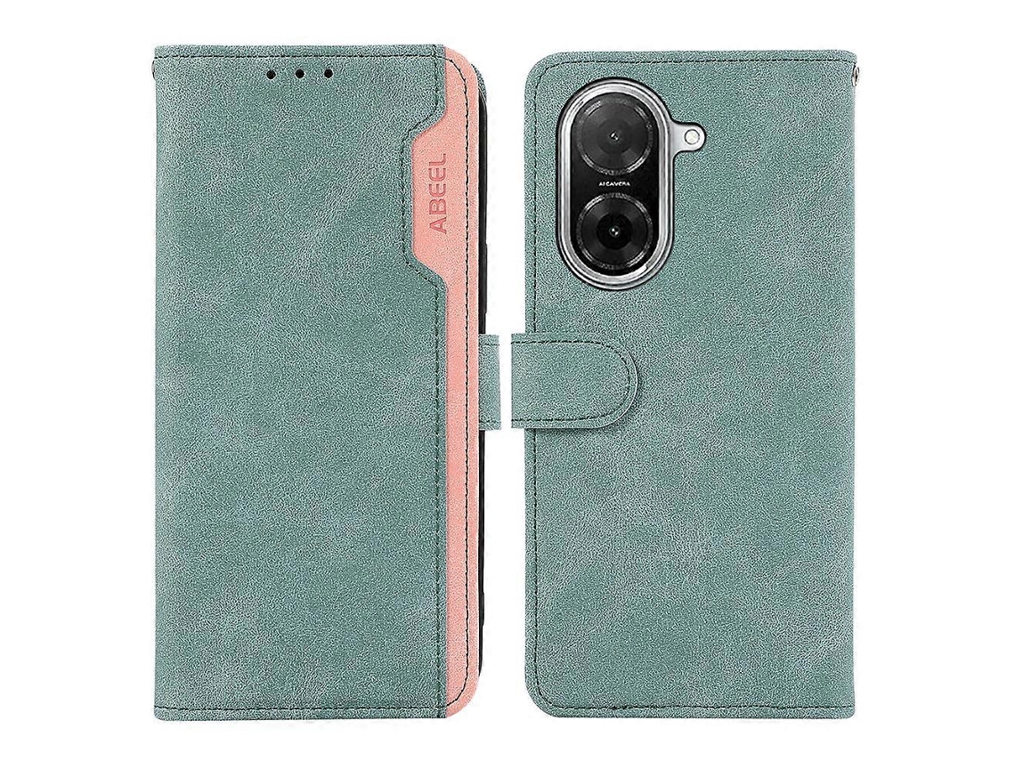 Tkdaddy Abeel Para Xiaomi Redmi A5 4g (171,7 Mm) / Poco C71 4g Capa De Couro Com Emenda Colorida E Bloqueio Rfid Azul Bebê